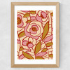 Rose Garden II Wide Oak Frame