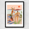 Beach Party With My Girls Medium Black Frame