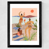 Beach Party With My Girls Wide Black Frame