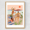 Beach Party With My Girls Medium Oak Frame