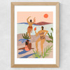 Beach Party With My Girls Wide Oak Frame