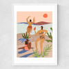 Beach Party With My Girls Medium White Frame
