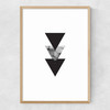 Abstract Triangles Narrow Oak Frame