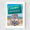 California 101 III Medium White Frame