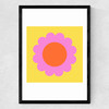 Summer Bloom in Yellow Medium Black Frame