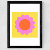 Summer Bloom in Yellow Wide Black Frame