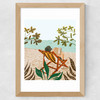Vacay Book Club Wide Oak Frame