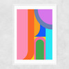 Shapes and Colors No. 7 Narrow White Frame