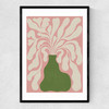 Modern Plant III Narrow Black Frame