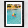 Palm Springs Pool Day Wide Black Frame