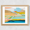 Sea Hills Summer Sun Wide Oak Frame