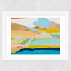 Sea Hills Summer Sun Wide White Frame
