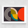 Geometric on White I Medium White Frame