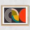 Geometric on Oak I Wide Oak Frame