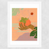 Persimon in Hand Wide White Frame