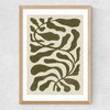 One Hundred Leaved Plant Green Medium Oak Frame