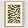 One Hundred Leaved Plant Green Wide Oak Frame