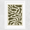 One Hundred Leaved Plant Green Wide White Frame