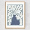 Modern Plant IV Medium Oak Frame