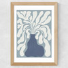 Modern Plant IV Wide Oak Frame