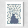 Modern Plant IV Medium White Frame