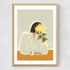 The Chrysanthemum by Arty Guava Medium Oak Frame