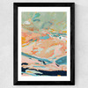 Landscape In Pastel Wide Black Frame