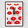 Pucker Up Narrow Black Frame