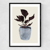 Country Plant Narrow Black Frame
