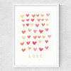Love Heart Medium White Frame