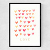 Love Heart Narrow Black Frame
