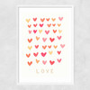 Love Heart Narrow White Frame