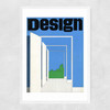 Blue Sky, 1968, Design Magazine Narrow White Frame