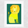 Rise and Shine Lion Wide White Frame