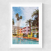 Palm Springs Pool Day II Medium White Frame