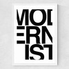 Modernist Mono Medium White Frame