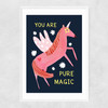 Magic Unicorn Narrow White Frame