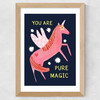 Magic Unicorn Wide Oak Frame