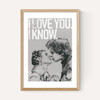 Han and Leia Kiss Black and White