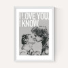 Han and Leia Kiss Black and White