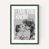 Han and Leia Kiss Black and White