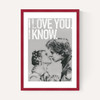 Han and Leia Kiss Black and White