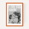 Han and Leia Kiss Black and White
