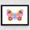 Pink Butterfly LS Wide Black Frame
