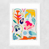 Pastel Minimal Matisse Narrow White Frame