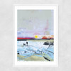 Beach Walk Narrow White Frame