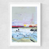 Beach Walk Medium White Frame