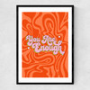 You Are Enough by Illustrated by Charlie Narrow Black Frame