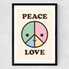 Peace & Love by Dicky Bird Medium Black Frame