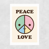Peace & Love by Dicky Bird Unframed Print